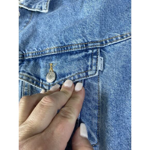 Ladies Bershka Denim Jean Jacket Mid Blue Size Small - Picture 4 of 13